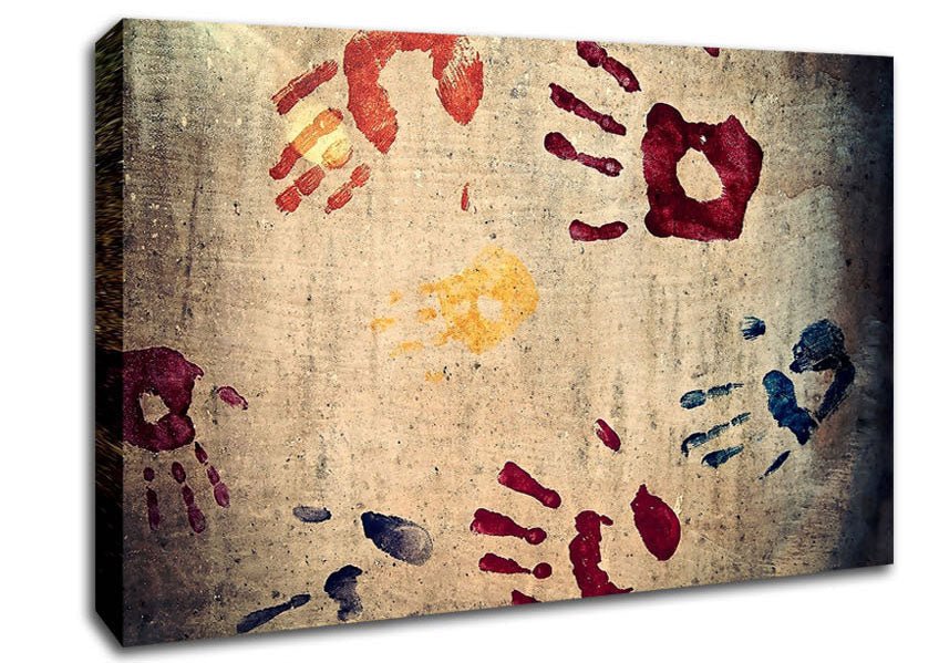 Handprints Canvas Wall Art - Zestio
