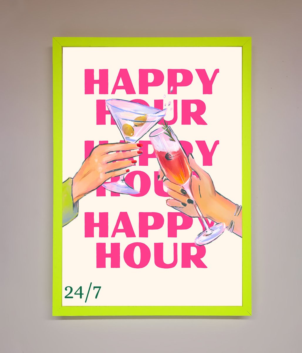 Happy Hour Framed Poster - Zestio