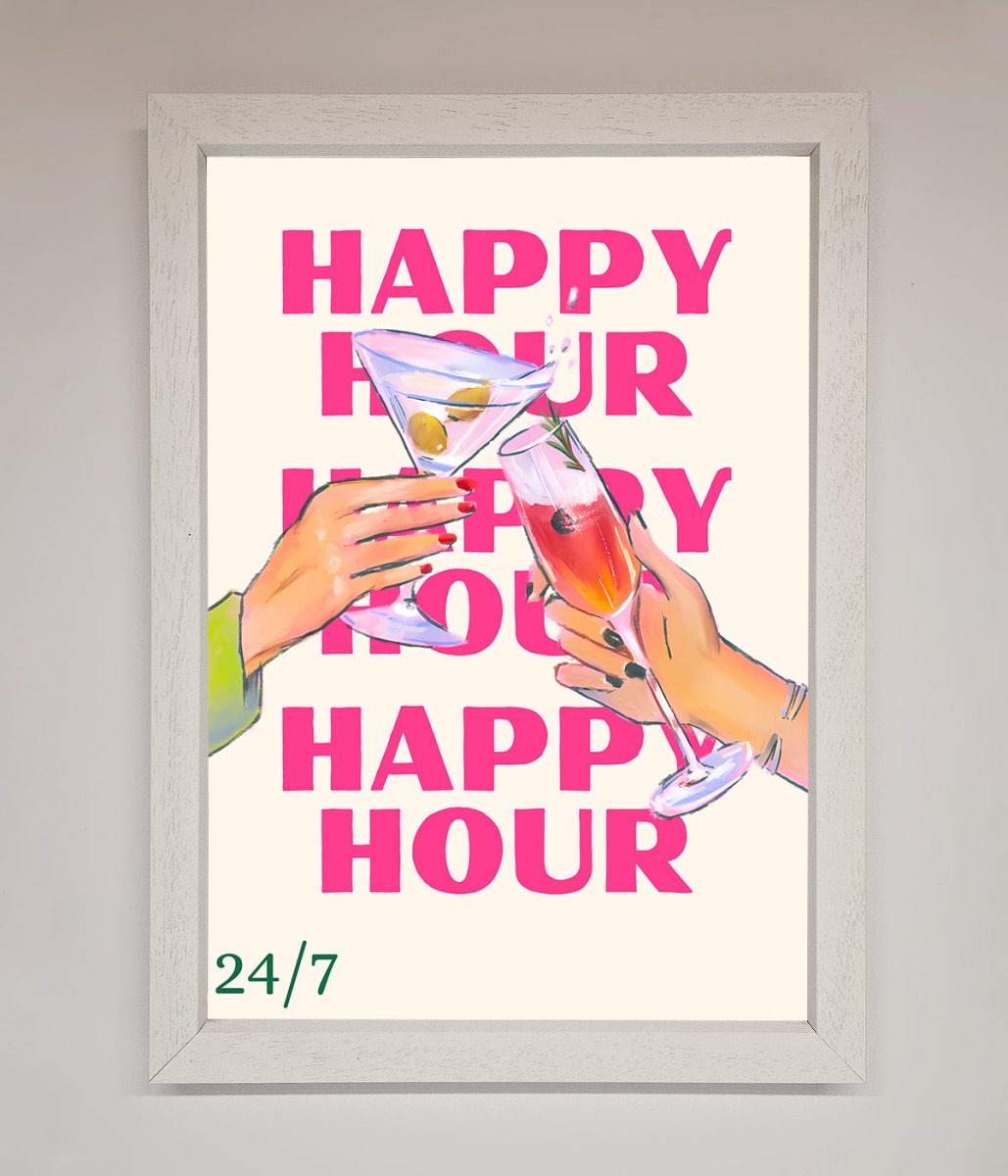 Happy Hour Framed Poster - Zestio