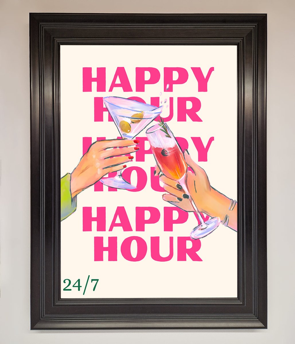 Happy Hour Framed Poster - Zestio
