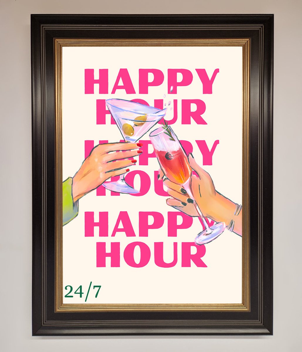 Happy Hour Framed Poster - Zestio