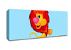 Happy Lion Baby Blue Canvas Wall Art - Zestio