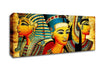 Heads Of Three Egyptian Queens n Kings Canvas Wall Art - Zestio