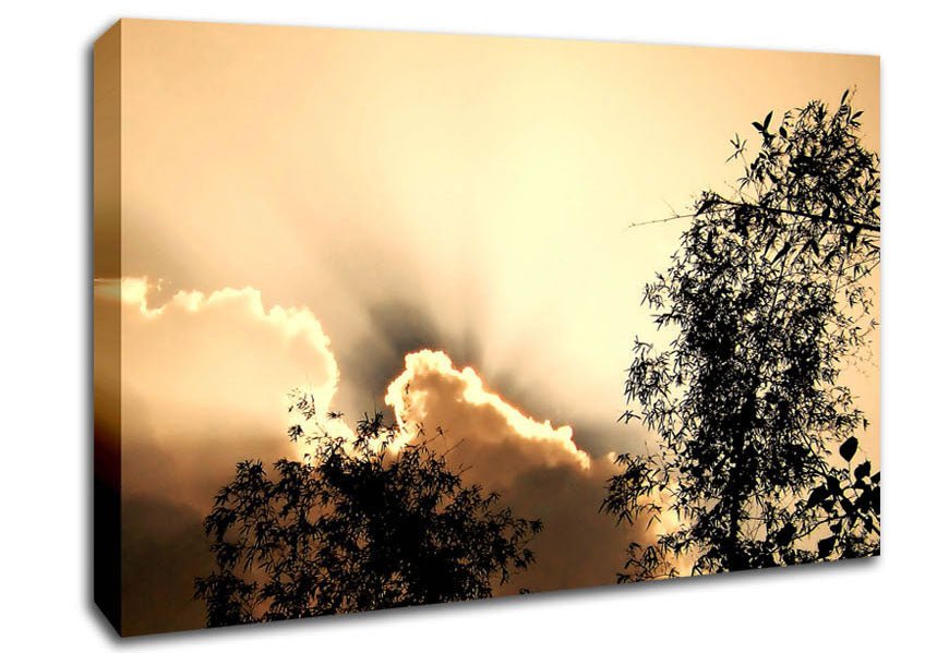 Heavens Sunrays Canvas Wall Art - Zestio
