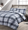 OLIVIA ROCCO Duvet Set Highland Tartan Brushed Cotton Flannel Super Soft OEKO-TEX Certified Quilt Cover For Master Suite Or Guest Room