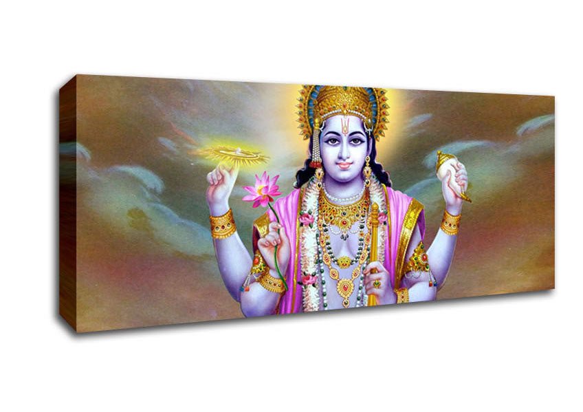 Hindu Vishnu Canvas Wall Art - Zestio