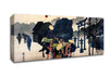 Hiroshige Travellers Passing A Shrine Canvas Wall Art - Zestio
