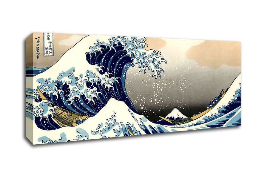 Hokusai A Big Wave Off Kanagawa Canvas Wall Art - Zestio