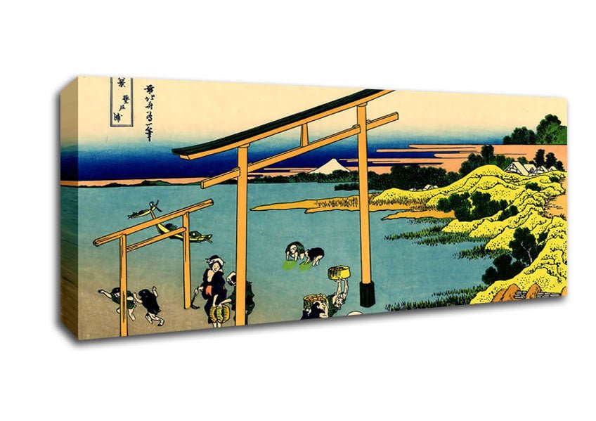 Hokusai Bay Of Noboto Canvas Wall Art - Zestio