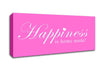 Home Quote Happiness Is Home Made Vivid Pink Canvas Wall Art - Zestio