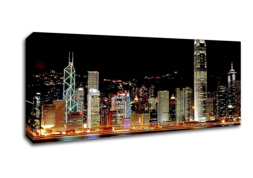 Hong Kong Coast Line Canvas Wall Art - Zestio