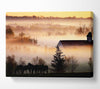 Horses In The Morning Mist Canvas Wall Art - Zestio