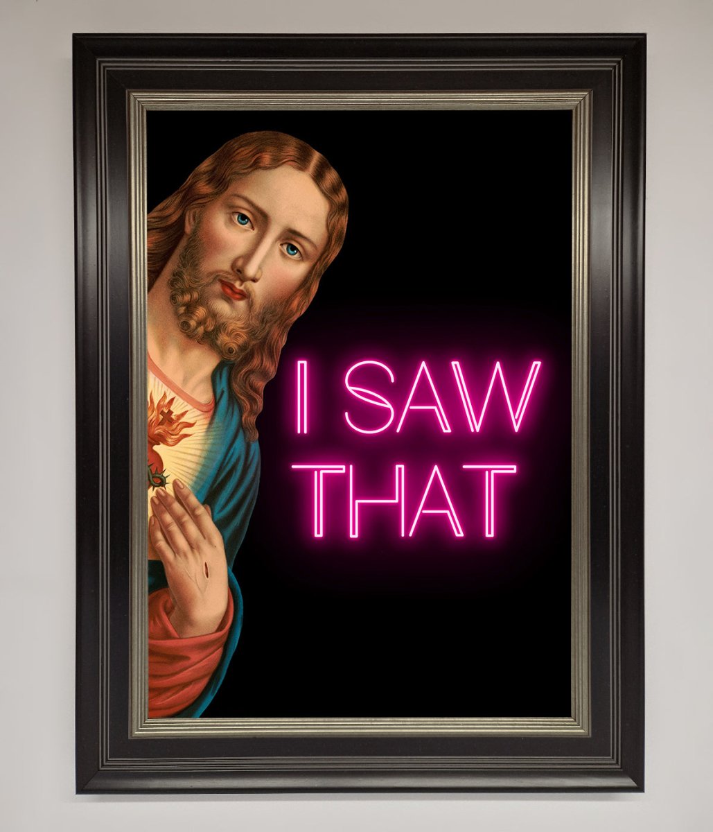 I Saw That Framed Print - Zestio