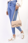 High Waist Distressed Hem Skinny Jeans