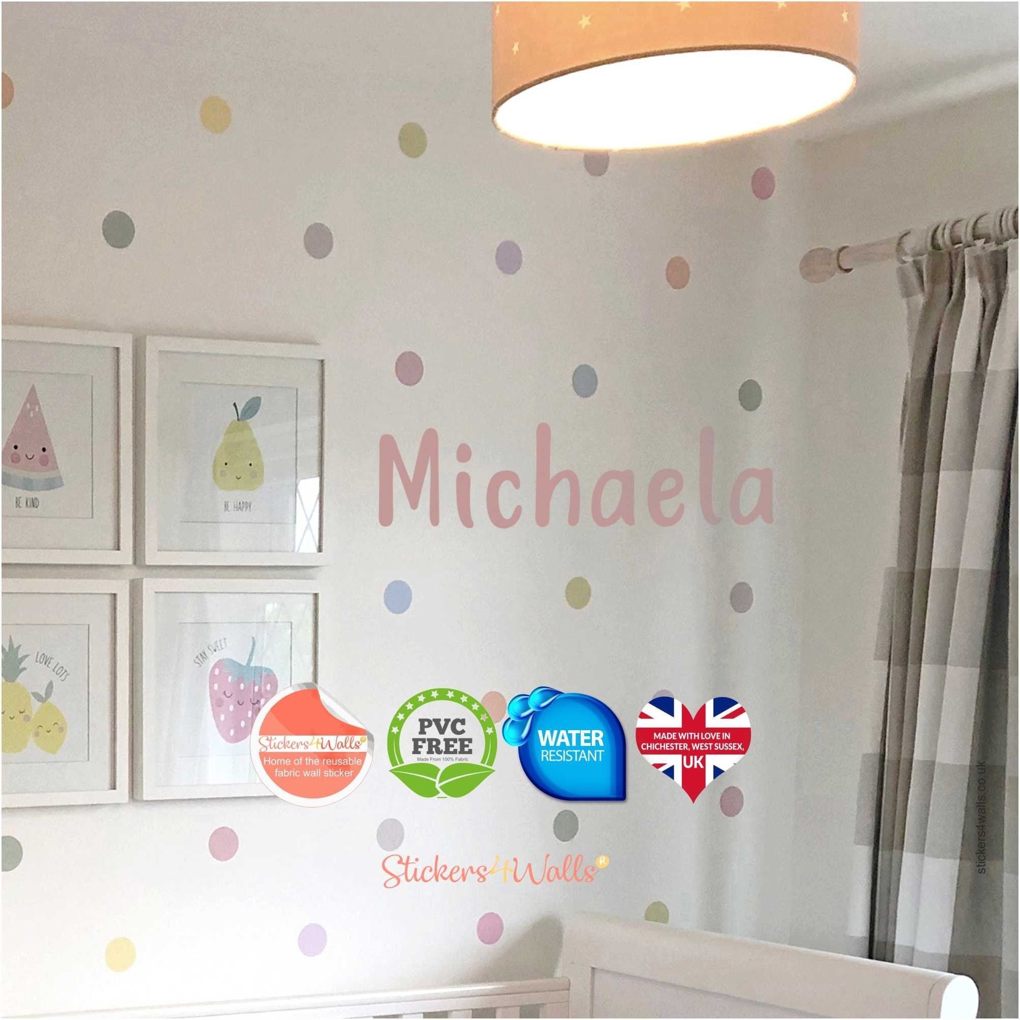 Personalised kids room name fabric wall sticker