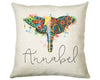 Personalised Elephant Cushion Gift Printed Name Design - Cushion Throw Pillow Gift For Mum Dad Friend Bedroom Birthday Christmas Gift CS047