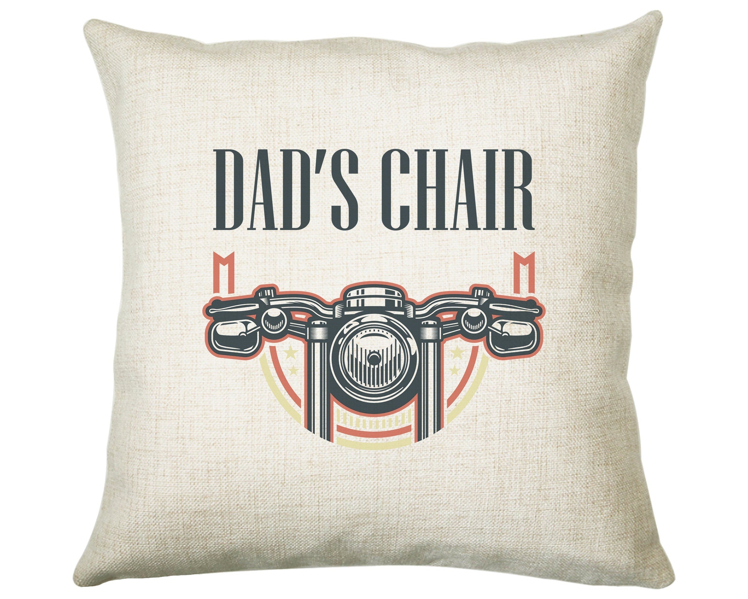 Personalised Dad's Chair Motorbike Cushion - Motorcycle Great Fathers Day Gift Idea For Dad - Daddy Gift From Daughter Son CS194