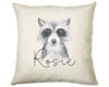 Personalised Raccoon Cushion Gift Printed Name Design - Cushion Throw Pillow Gift For Boys Nursery Bedroom Birthday Christmas Gift CS031