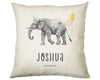 Personalised Elephant Cushion New Baby Gift Printed Name Design - Pillow Gift For Girls Boys Nursery Bedroom Decor Gift CS449