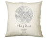 Personalised City Map Cushion Florence Anniversary Engagement Gift Name Design - Cushion Pillow Gift For Newly Married Couple Wedding CS431