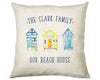 Personalised Beach House Cushion Gift Printed Name Design - Throw Pillow Gift For Family Beach House Gift For Mum Dad Christmas Gift CS201