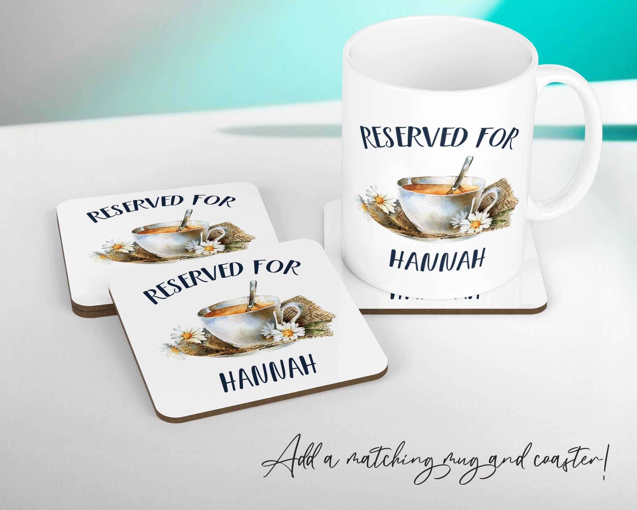 Personalised Tea Lover Reserved For Cushion Gift Printed Name Design Cushion Throw Pillow Gift For Him Her Christmas Gift CS346