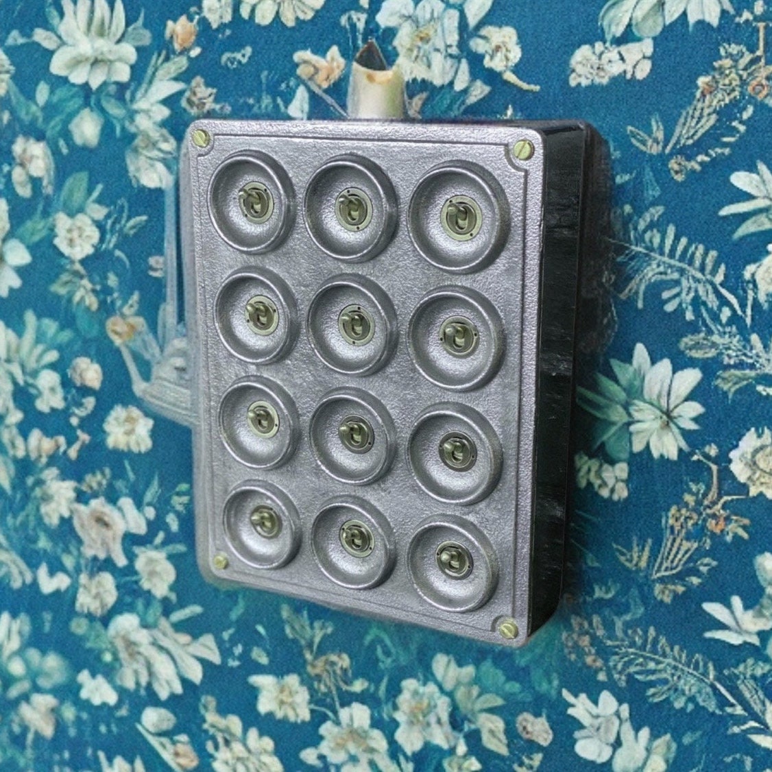 12 Gang 2 Way Cast Aluminium Industrial Toggle Switch Light Panel