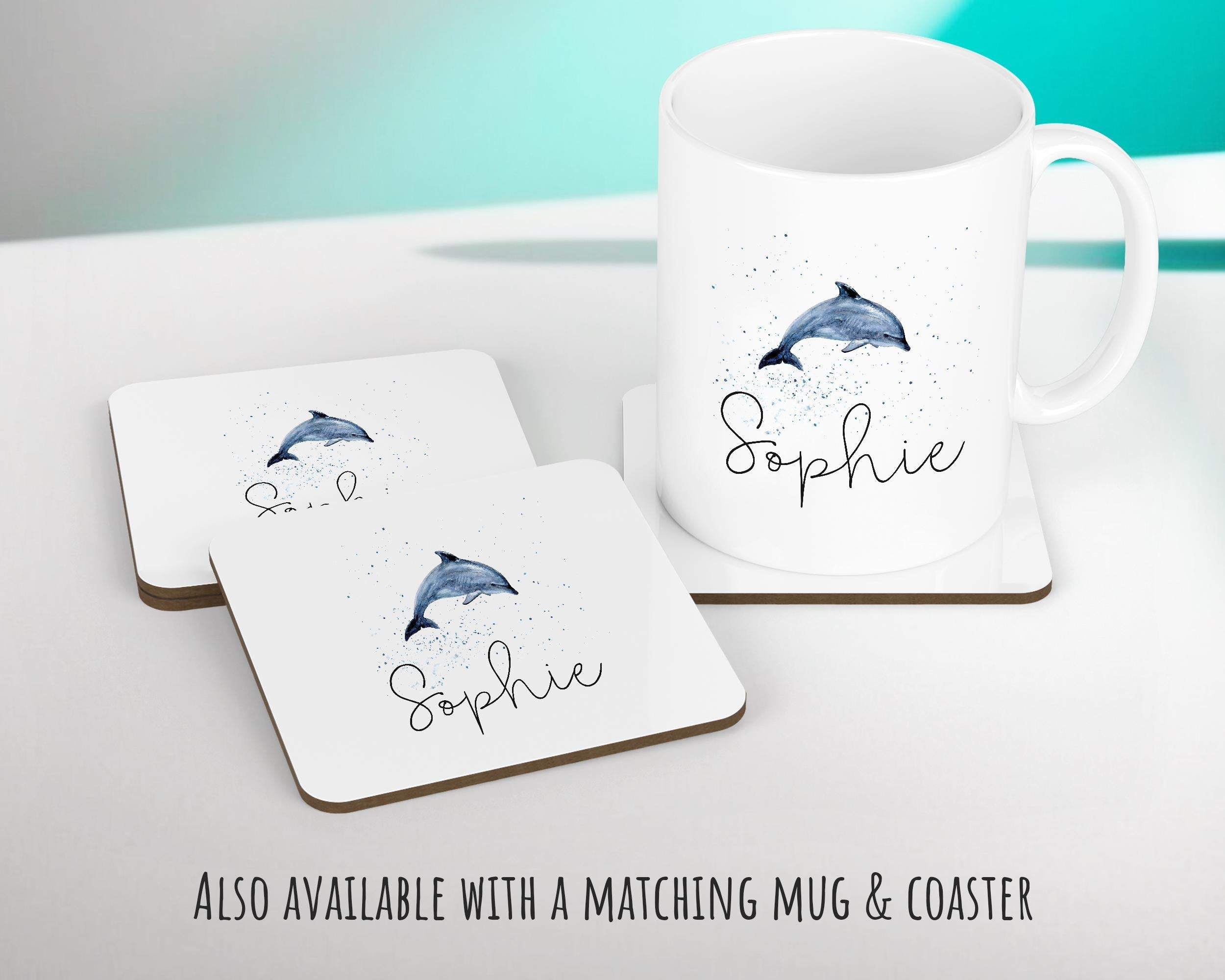 Personalised Dolphin Cushion Gift Printed Name Design Sealife Cushion Throw Pillow Gift For Mum Dad Friend Bedroom Birthday Gift CS153