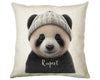 Birthday Gift For Boy Baby Panda Bear Cushion Gift Printed Name Design Cushion Throw Pillow Gift For Boys Nursery Bedroom Animal Gift CS529