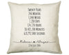 Personalised 20th Anniversary Cotton Gift Cushion Twenty Years Custom Design Gift Valentines Present - Wedding Cushion Pillow Gift CS472