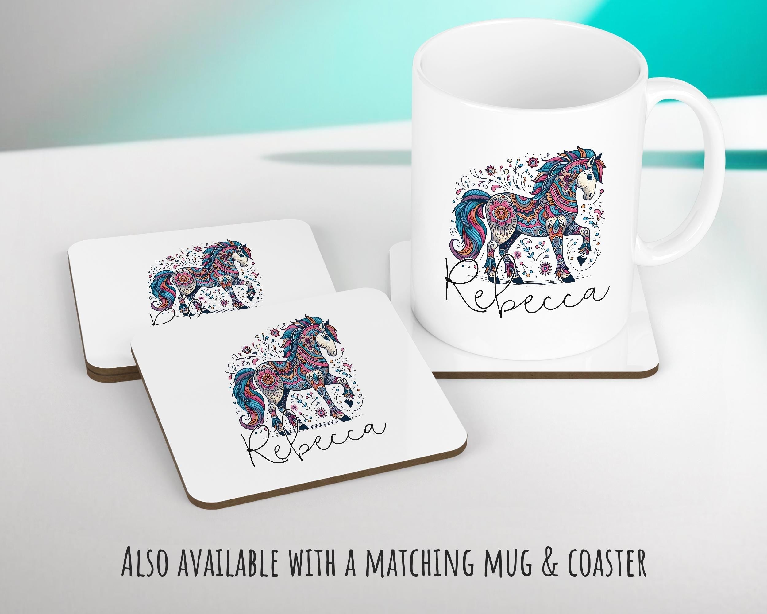 Personalised Horse Lover Cushion Gift Printed Name Design - Cushion Throw Pillow Gift For Boys Nursery Bedroom Birthday Gift G006