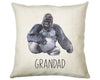Personalised Gorilla Cushion Gift Printed Name Design - Cushion Throw Pillow Gift For Dad Friend Bedroom Birthday Christmas Gift CS501