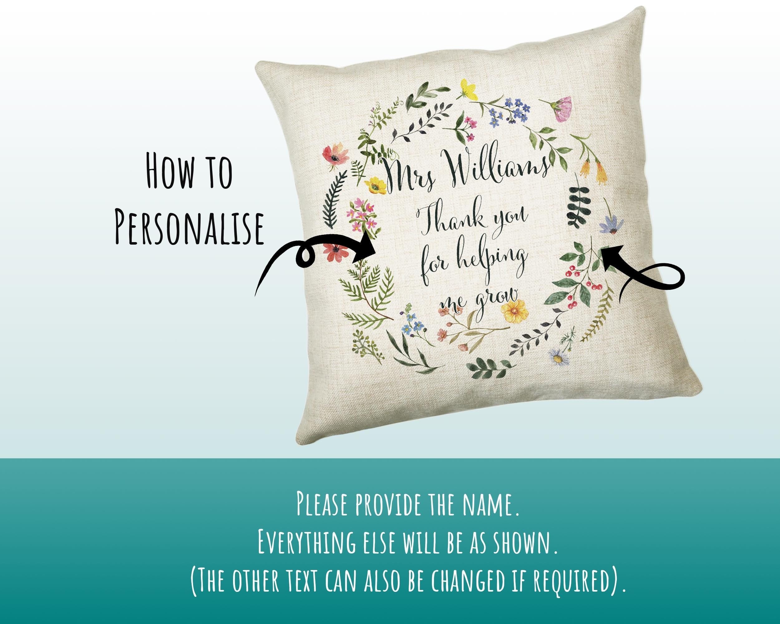 Teacher Appreciation Gift Thank You Cushion Gift - End of School Throw Pillow Gift For Teachers Gift CS211