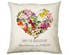 Personalised 4th Flower Anniversary Gift Cushion 4 Years Custom Design Gift Valentines Present - Wedding Cushion Pillow Gift CS374