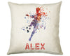 Personalised Football Cushion Gift Printed Name Design - Custom Sport Decor CS287