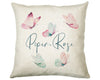 Personalised Butterfly Cushion Magical Gift Printed Name Design - Pillow Gift For Girls Bedroom Decor Mothers Day Birthday Gift CS262