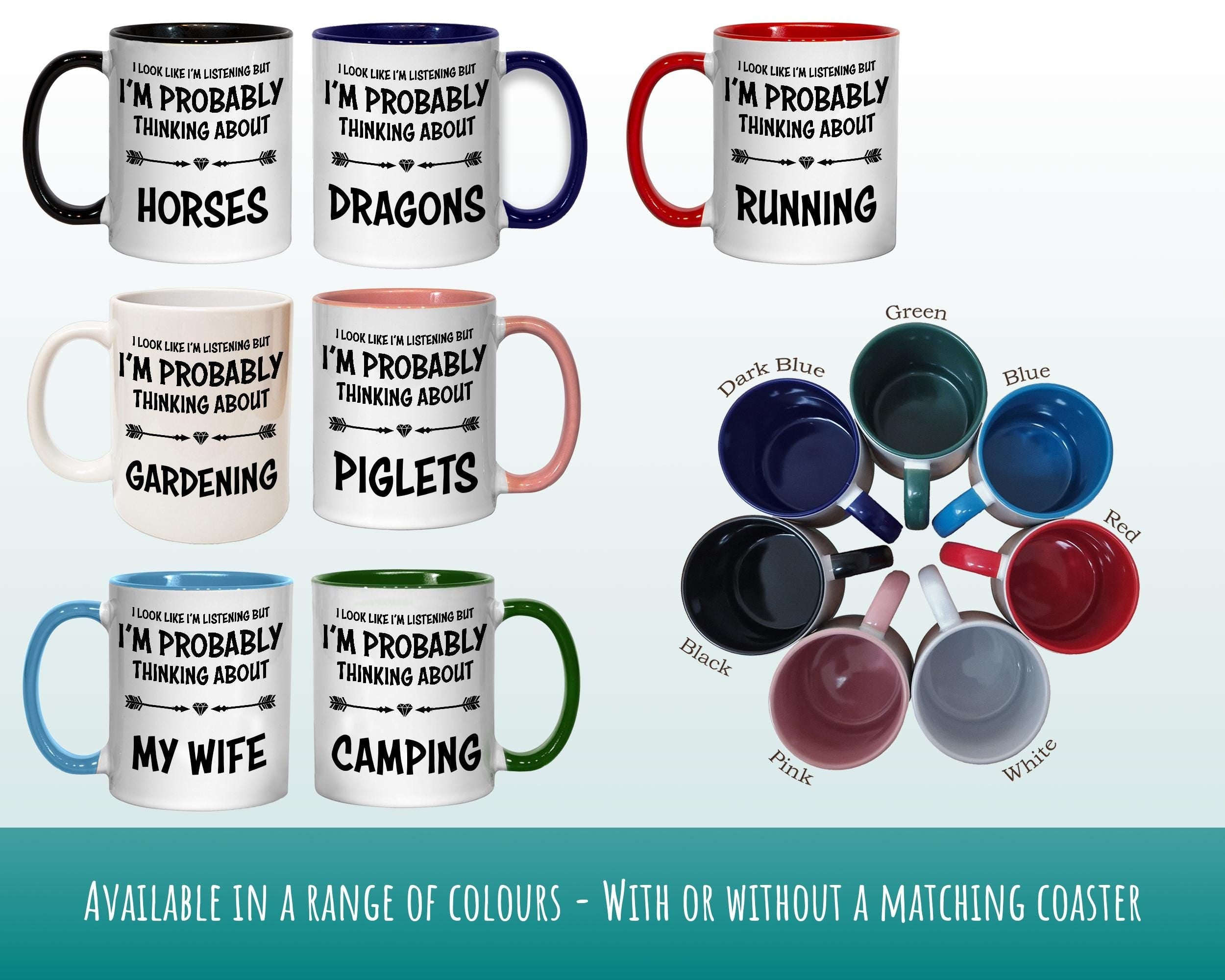 I'm Probably Thinking About Surfing Mug Gift 11oz Coffee Mug Gift Idea For Surfing Surfer Surf Instructor Team Sport For Him Her MG0283