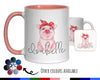 Personalised Hipster Pig Coffee Mug MGZ067