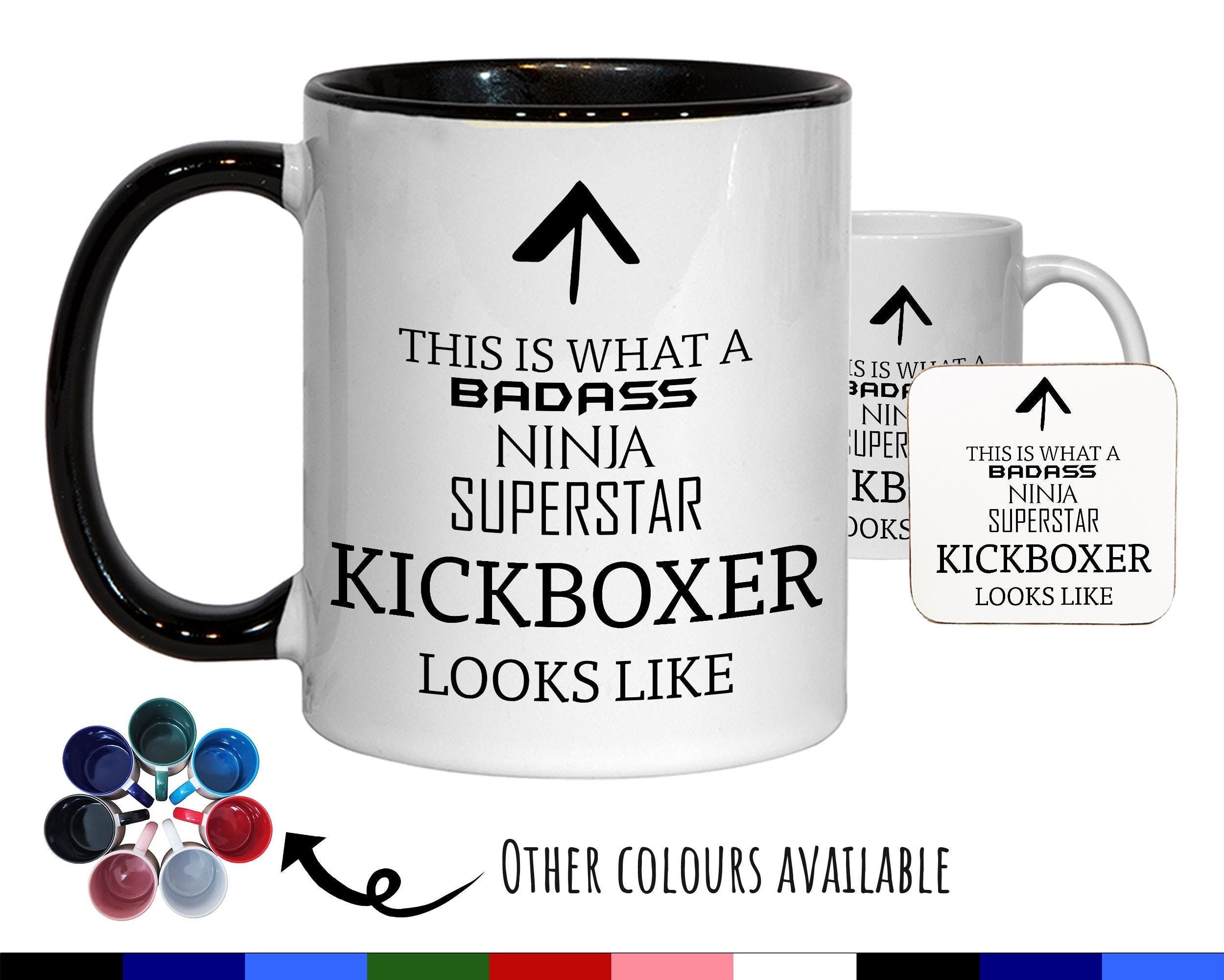 This Is What A Badass Kick Boxer Looks Like 11oz Coffee Mug Tea Gift Idea For Kickboxing Boxing Sensei Coach Instructor MMA Fighter MG0751