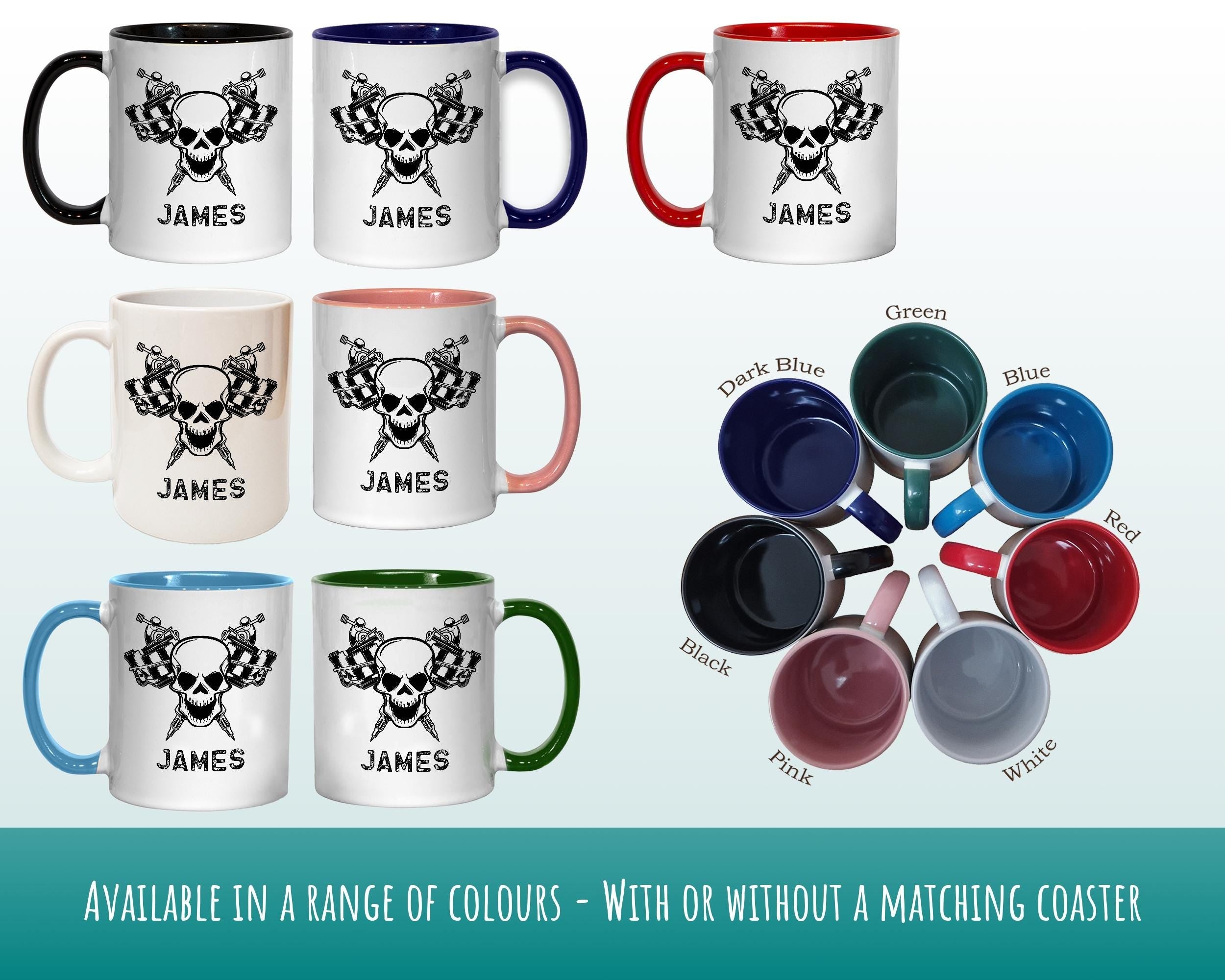 Personalised Tattoo Artist Gift Mug - Ceramic Coffee Tea Hot Chocolate Mug Gift for Tattooist - Secret Santa Gift Idea for Him MG0853