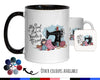 Sewing Gift Mug - Ceramic Coffee Tea Hot Chocolate Mug Gift for Sewing Lovers - Needle & Thread Design Secret Santa Gift Idea for Her MG0922