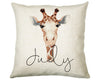 Personalised Giraffe Cushion Gift Printed Name Design - Cushion Throw Pillow Gift For Mum Dad Friend Bedroom Birthday Christmas Gift CS156