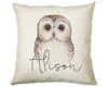 Personalised Owl Cushion Gift Printed Name Design - Cushion Throw Pillow Gift For Boys Nursery Bedroom Birthday Christmas Gift CS033