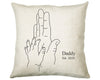First Fathers Day Cushion Personalised Gift for Dad - Our 1st First Fathers Day Gift For Daddy - Dad and Baby Gift from Newborn SMC003