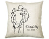 Fathers Day Cushion Personalised Gift for Dad - Established Date Fathers Day Gift For Daddy - Dad and Kids Gift from Son Daughter SMC004