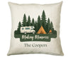 Personalised Caravan Camping Lovers Cushion Gift Forest Trees Design For Caravan Motorhome Owners Enthusiasts CS198