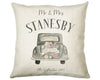 Personalised Just Married Cushion Wedding Gift Printed Name Design - Cushion Throw Pillow Gift For Newly Married Couple Wedding Gift CS373