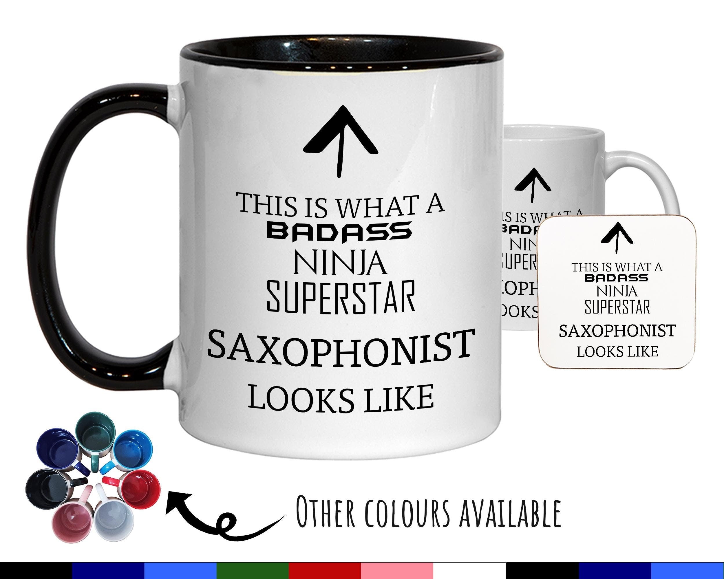This Is What A Badass Saxophonist Looks Like 11oz Coffee Mug Tea Gift Idea For Saxophone Player Musician Brass Instrument Orchestra MG0766