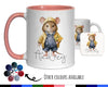 Personalised Mouse Gift Mug - Ceramic Coffee Tea Hot Chocolate Mug Coaster Cute Mouse Flowers Animal Lover - Secret Santa Gift Idea MG0882