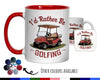 Golf Gift Mug - Ceramic Coffee Tea Hot Chocolate Mug Golfer Gift for Golfing Lovers - Golf Cart Design Secret Santa Gift Idea for Him MG0915
